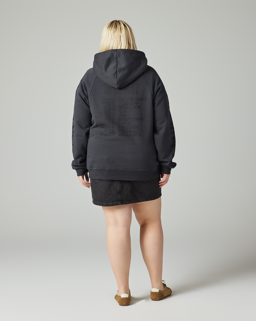 Taylor Swift | The Eras Tour Through LA Black Hoodie 2XL size model full length back