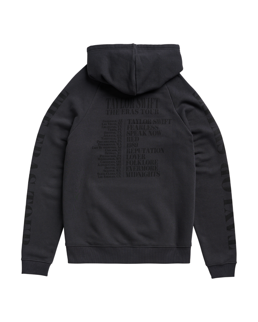 Taylor Swift | The Eras Tour Through LA Black Hoodie back