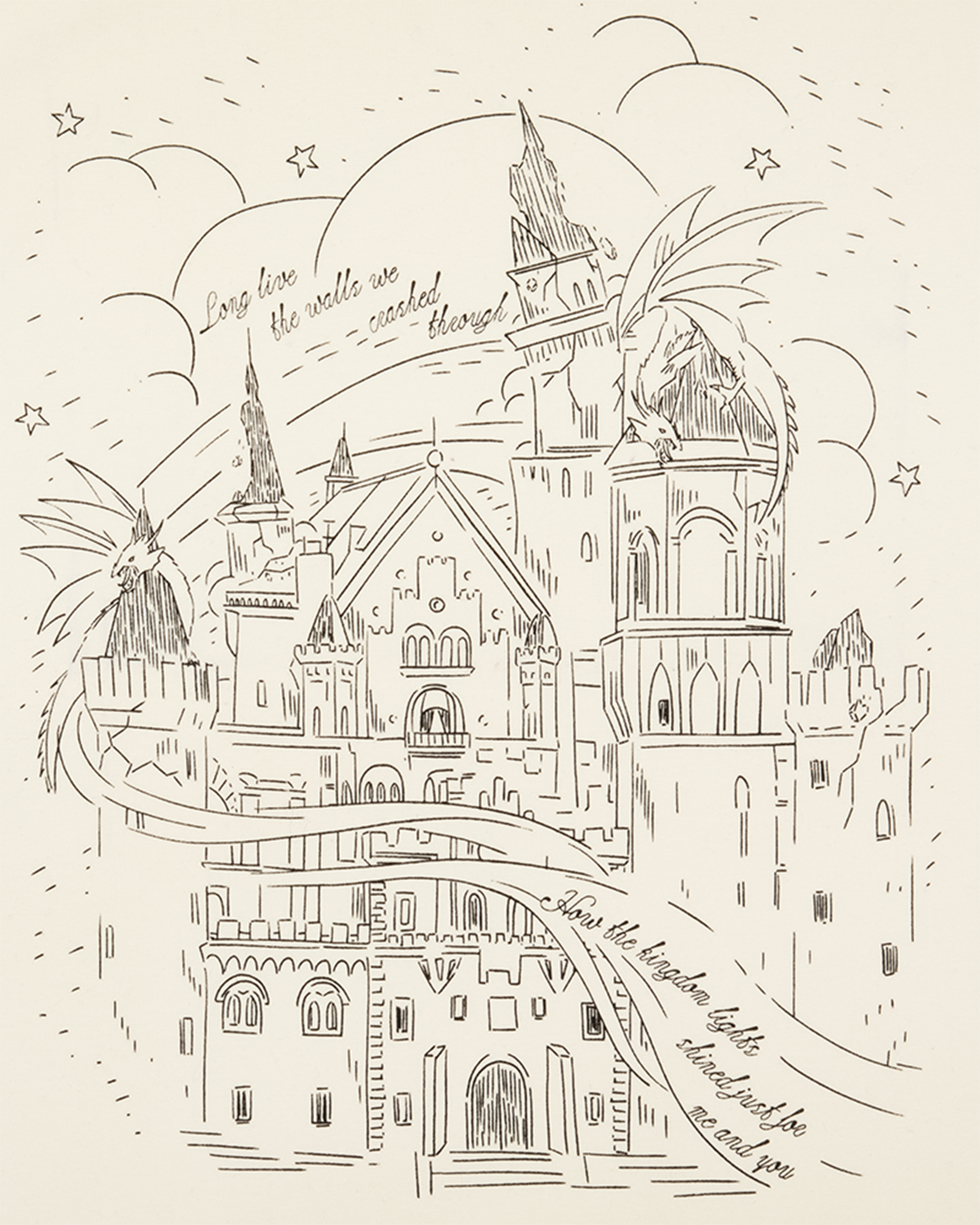 How The Kingdom Lights Shined Cream Baby T-Shirt detail