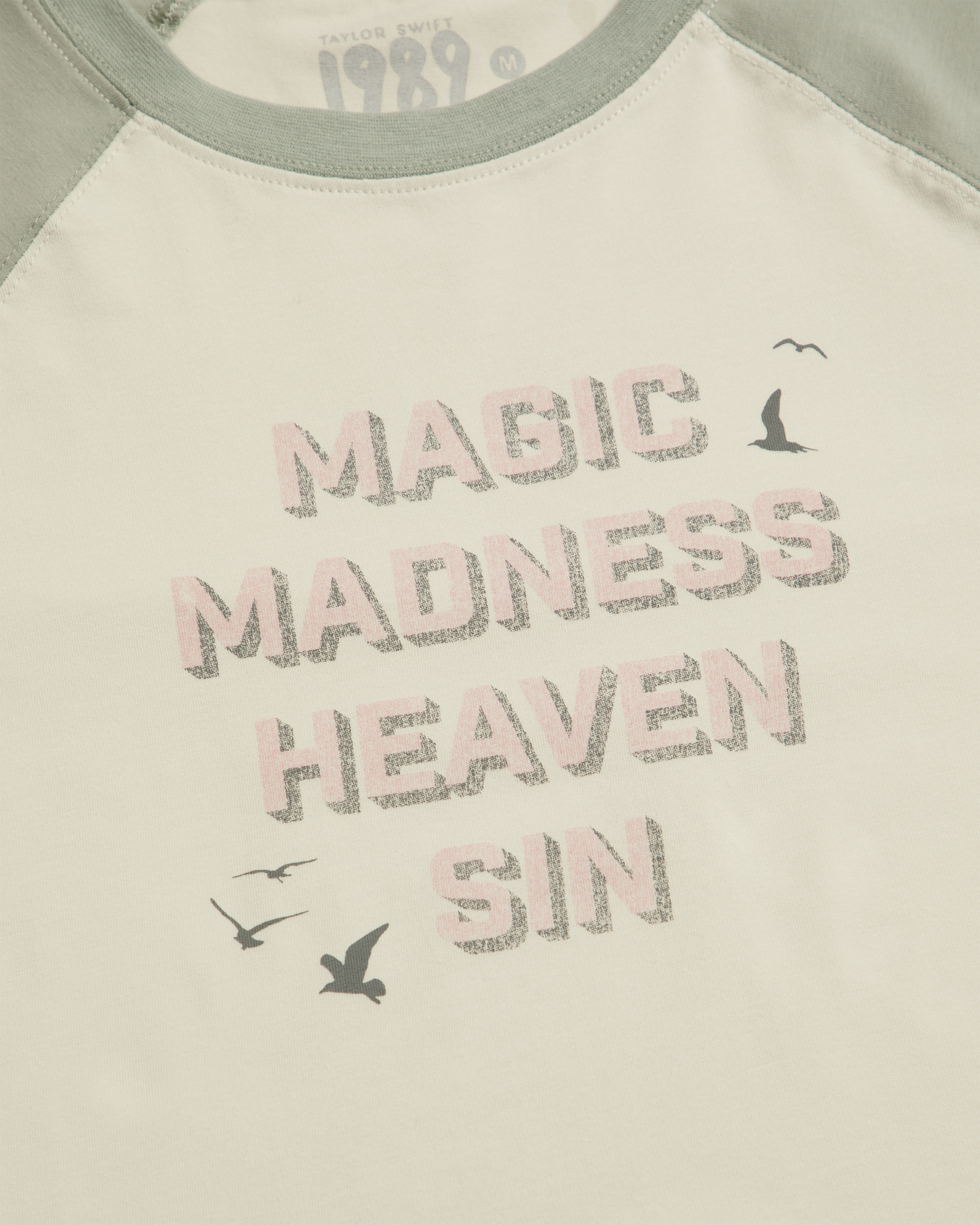 Magic, Madness, Heaven, Sin Baby T-Shirt detail