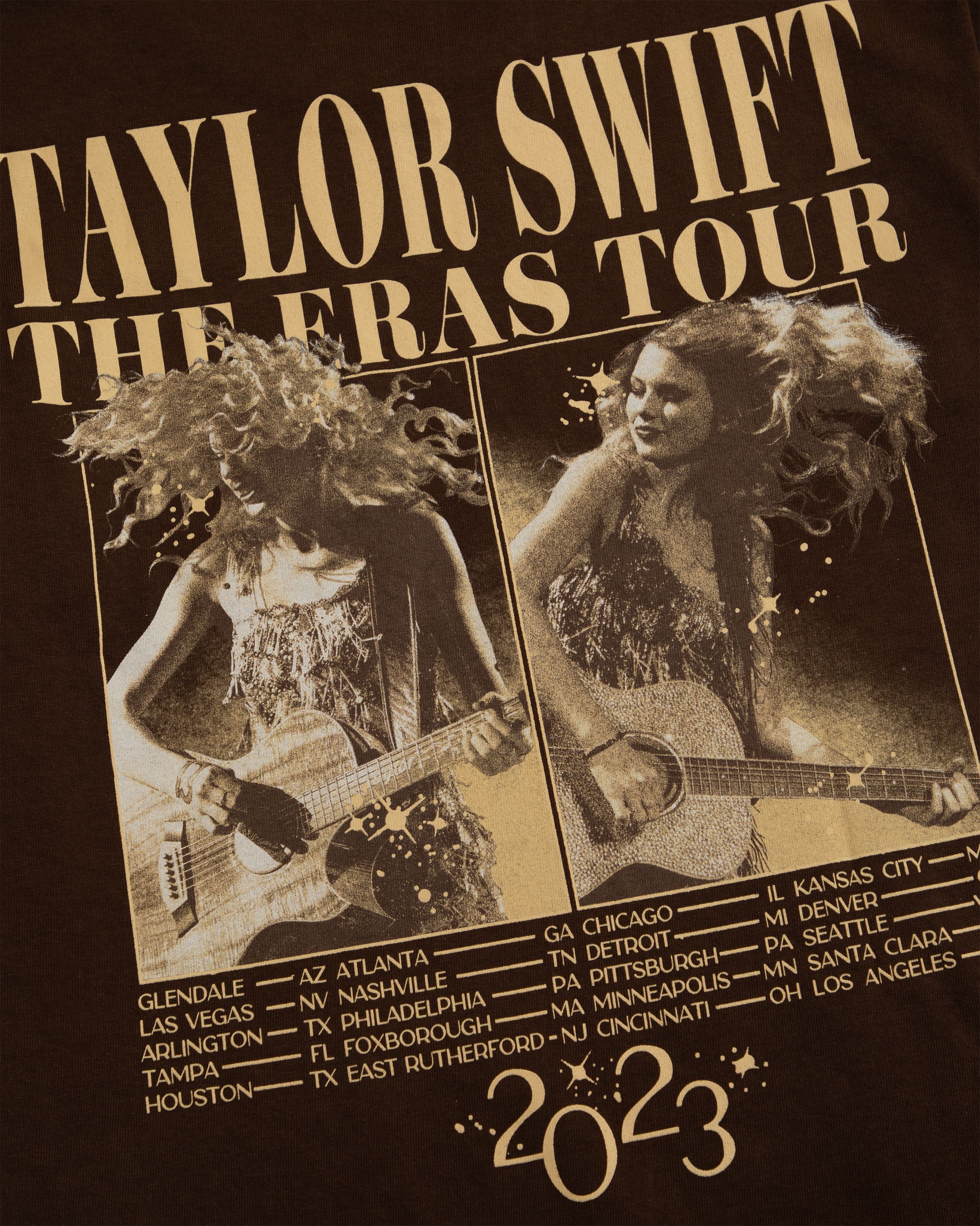 Taylor Swift | The Eras Tour Fearless (Taylor's Version) Album T-Shirt close up