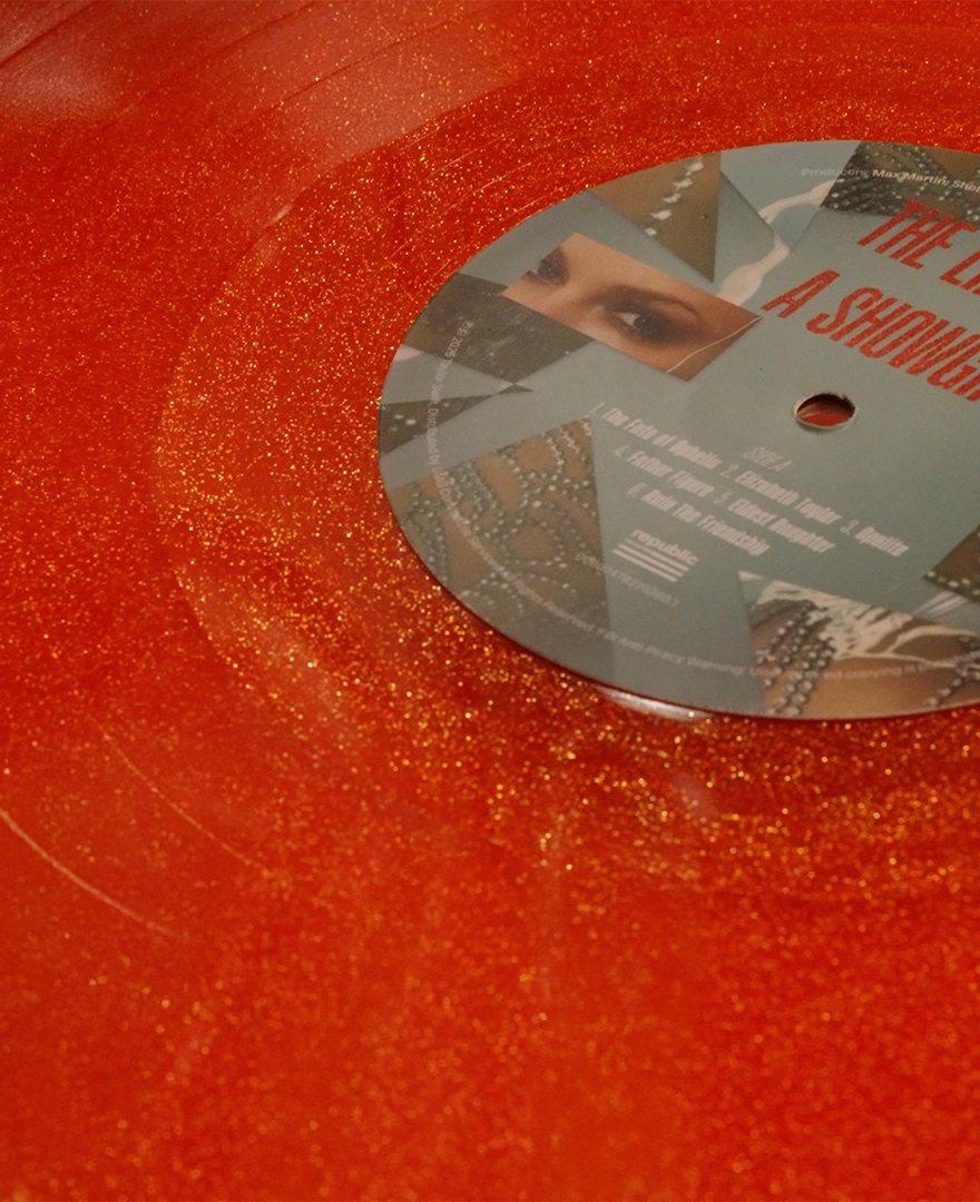 The Life of a Showgirl: Sweat and Vanilla Perfume Portofino Orange Glitter Vinyl Close Update