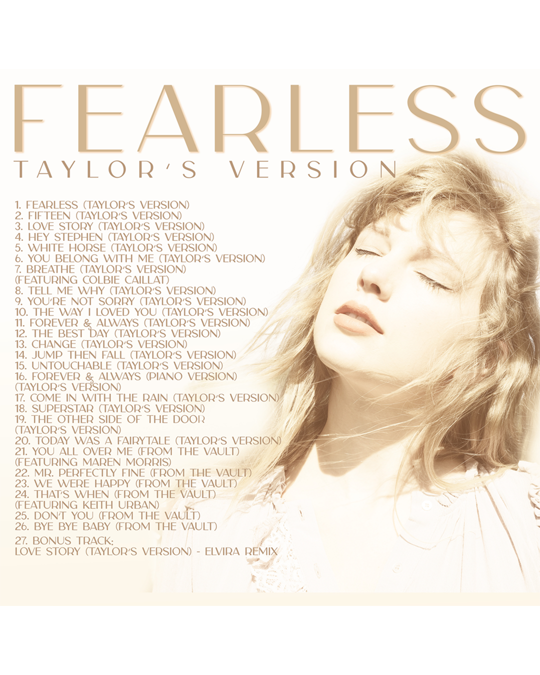 Fearless (Taylor's Version) CD tracklist